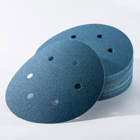 Uneeda 5 in Dia, 5 holes, Aluminum Oxide, 400 Grit, Coated Type M-179801